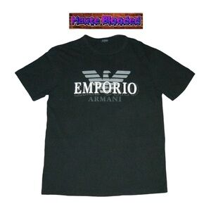 Emporio Armani Jeans Tee Shirt Classic Basic Black Logo Designer Couture Giorgio
